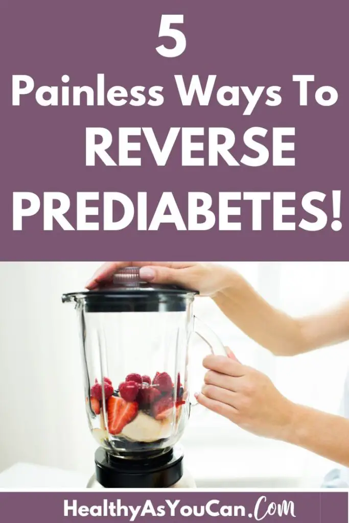 woman using blender how to reverse prediabetes