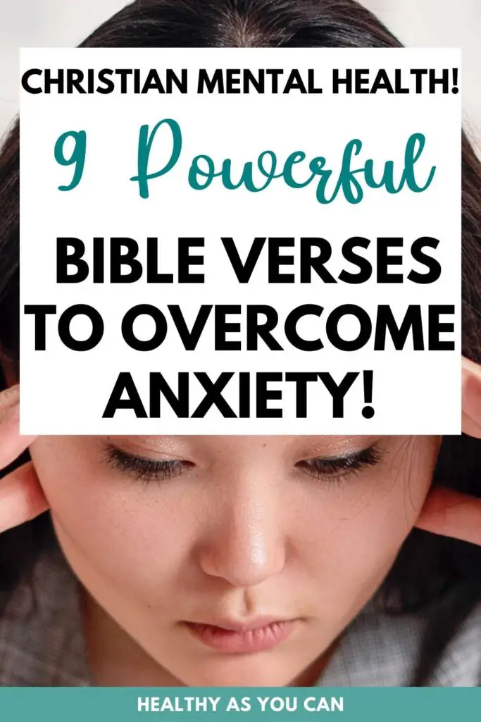 woman looking down Bible verses for anxiety