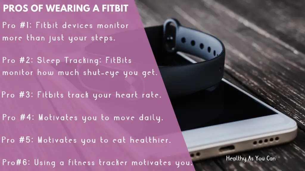 iphone and fitbit on a wooden desk purple overlay pros and cons of a fitbit 