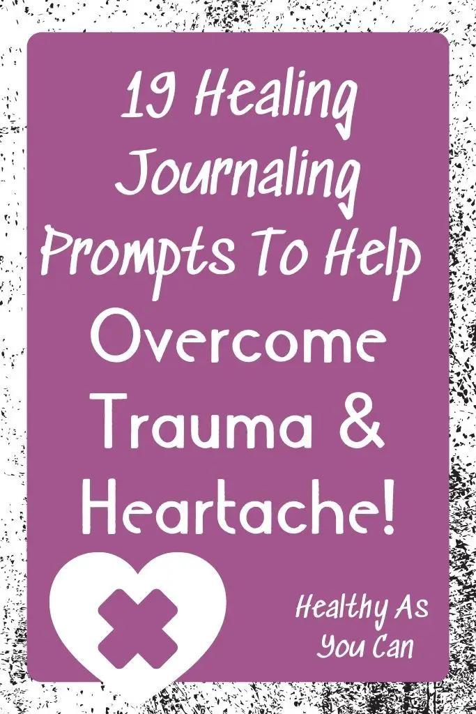 purple box white letters healing journaling prompts black and white background
