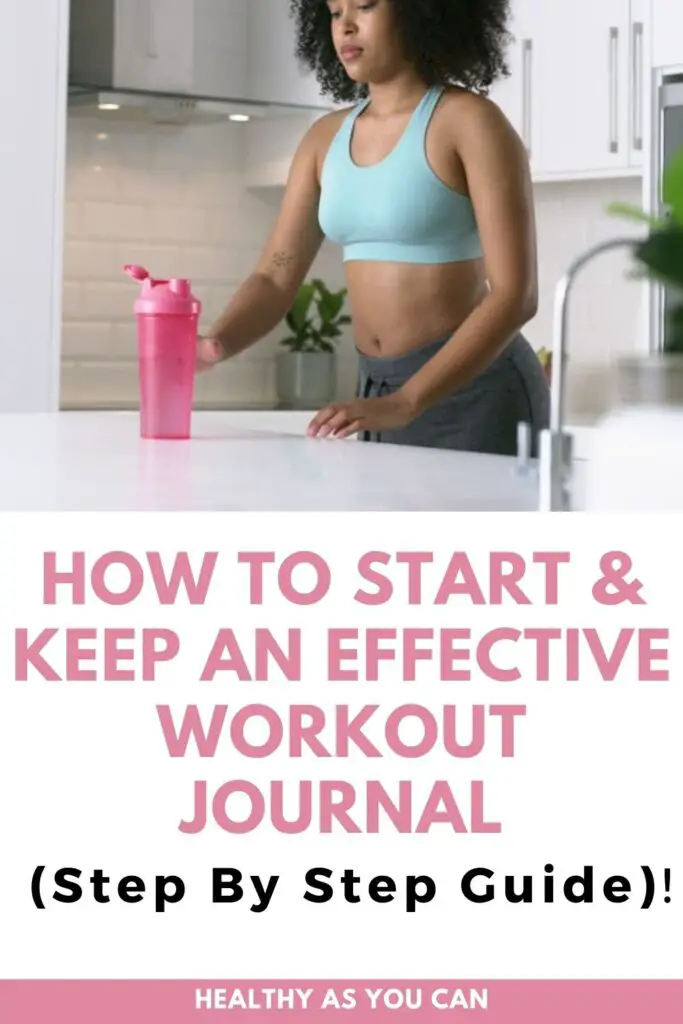 pink writing how to keep an exercise journal woman in kitchen drinking water
