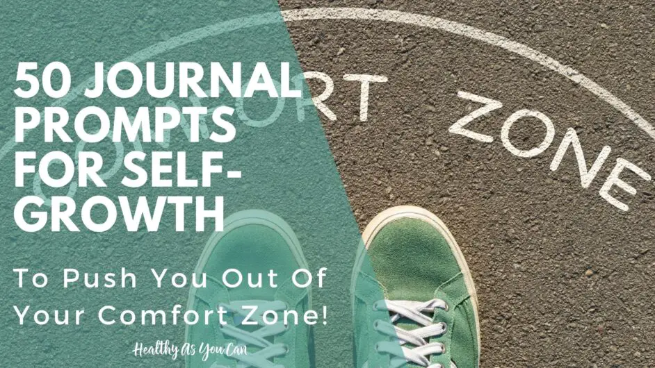 teal overlay white letters journal prompts for self growth