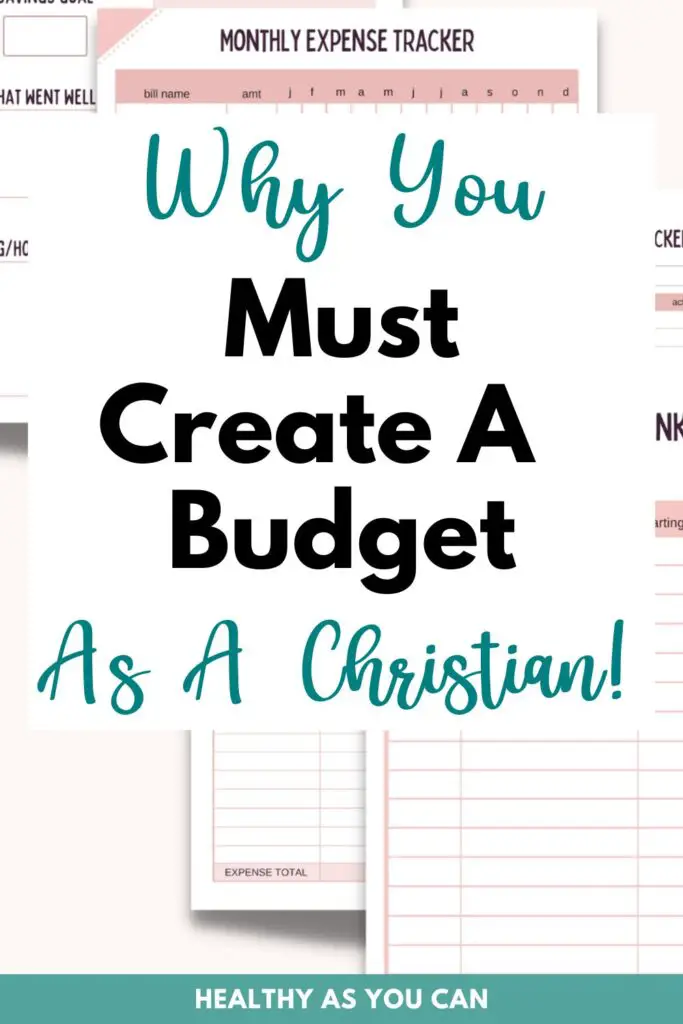 teal and black letters why you must create a budget 