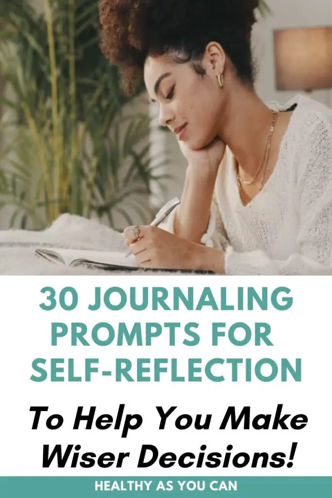 woman on bed writing in journal teal letters writing prompts for self reflection