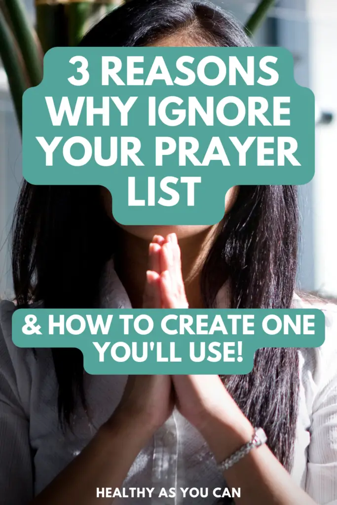 teal and white letters why you ignore your prayer list woman praying