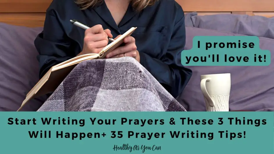 how to write prayers woman in bed writing in journal