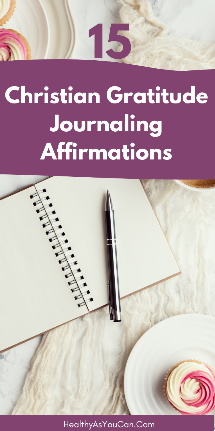 purple box white letters christian gratitude affrimations journal on bed