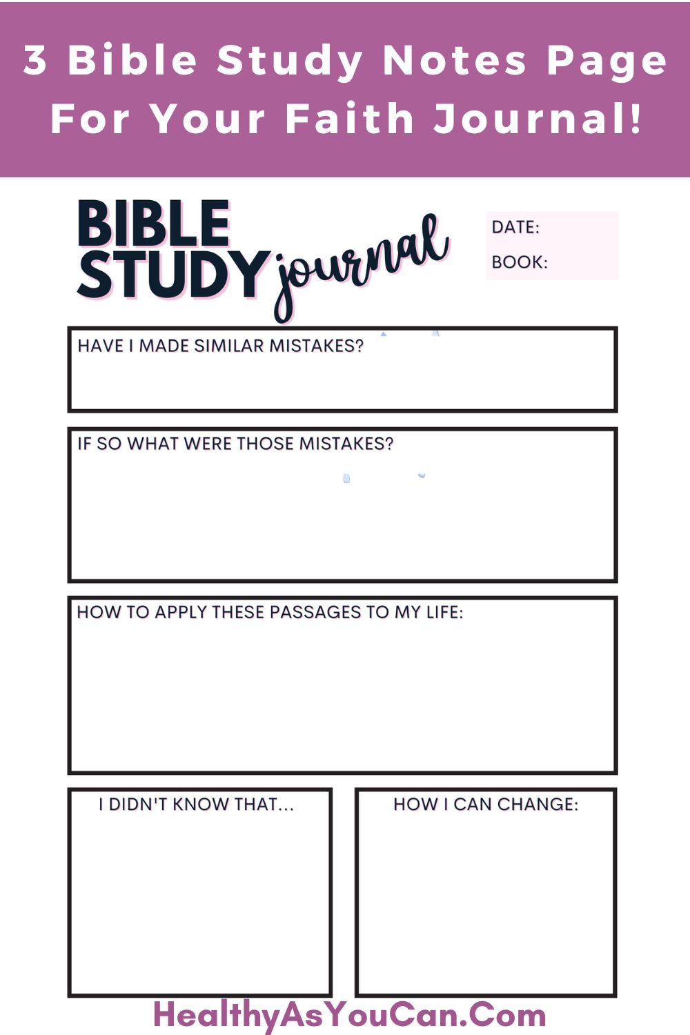 Bible Study Notes Page Journal Ideas purple and white