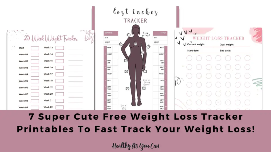 pages of purple and pink weight loss tracker printables