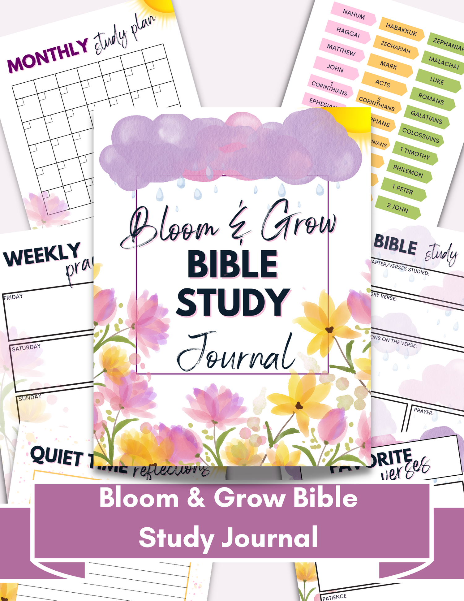 purple and yellow Bible journal printable