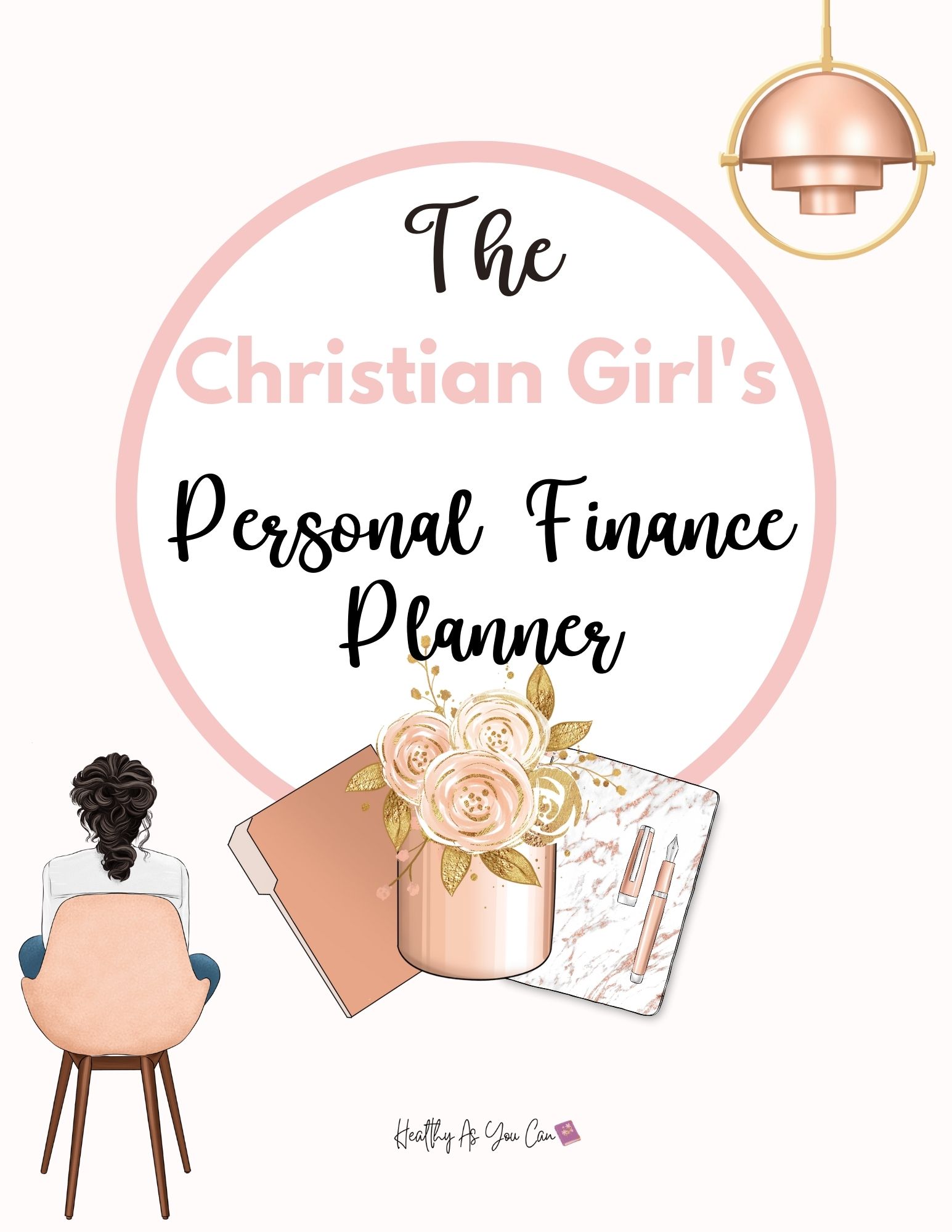 rose gold christian budget planner 