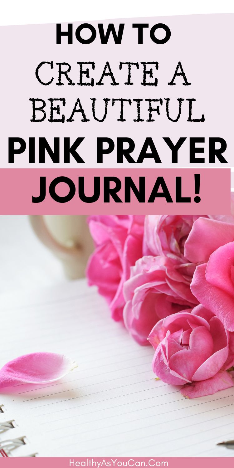 journal with pink roses on top