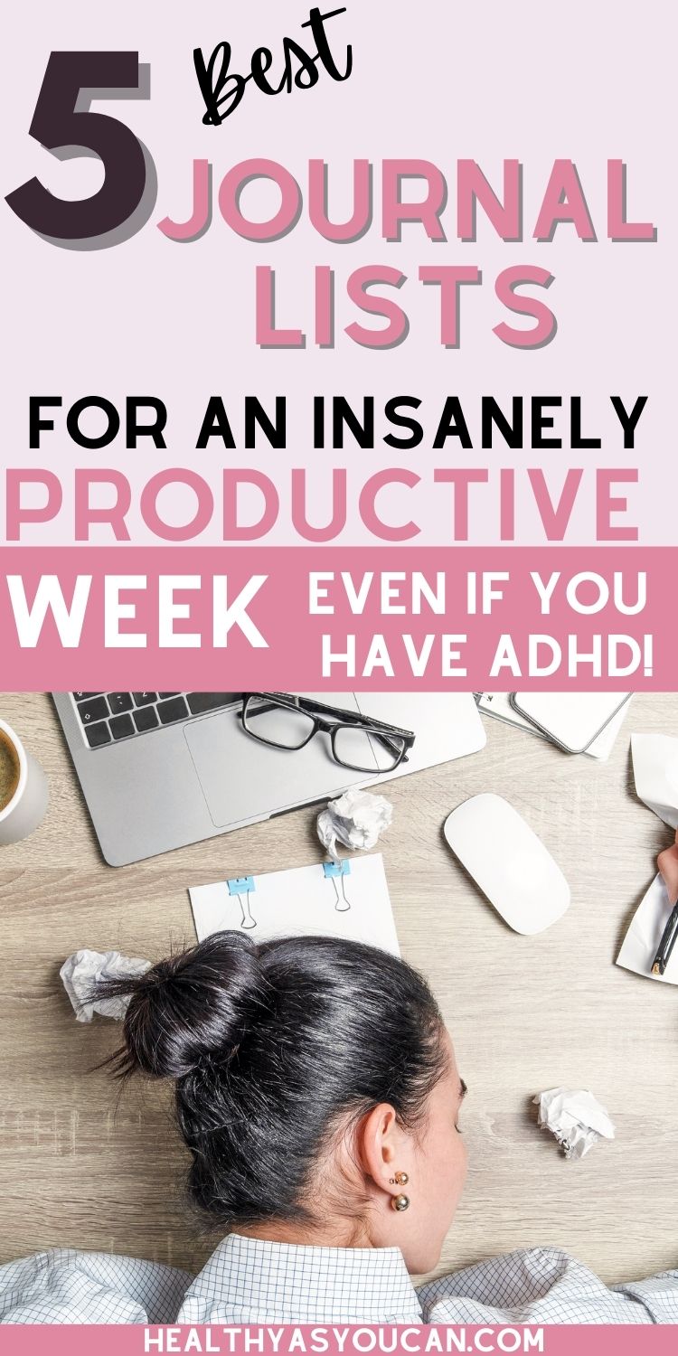 The 5 Best Journal Lists For An Insanely Productive & Organized Week ...