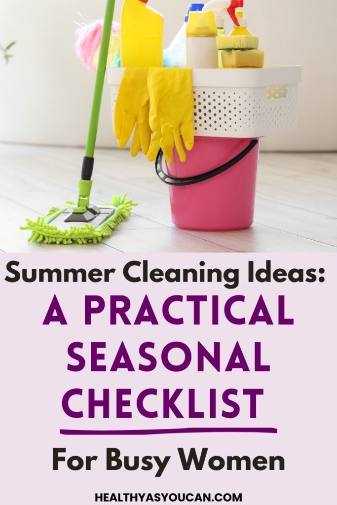 summer cleaning ideas purple letters 